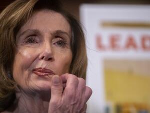 U.S. Speaker of the House Nancy Pelosi (D-CA) stands in front of a poster documenting lead in schools during an announcement to media on the Rebuild America's Schools Act on March 3, 2020 in Washington, DC. The act makes a $100 billion investment to both help repair and improve the physical and digital infrastructure of public schools. Mark Makela/Getty Images/AFP Mark Makela / GETTY IMAGES NORTH AMERICA / AFP