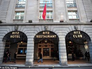 The Ritz is pictured above. The Grade II listed hotel has a casino and the famous Palm Court tea room, while suites cost up to £5,450 a night. (AFP/File)