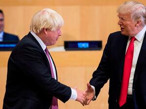 Boris Johnson and Donald Trump BRENDAN SMIALOWSKI/AFP/Getty Images