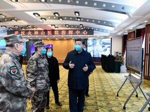 Xi Jinping's visit to Wuhan (Twitter)