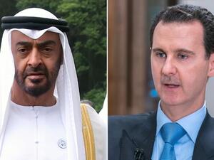الشيخ محمد بن زايد آل نهيان، ولي عهد أبوظبي، يهاتف الرئيس السوري، بشار الأسد