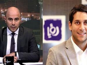 Owner of Roya TV Mohamad al-Khalidi and its news director Fares Sayegh  (Twitter)