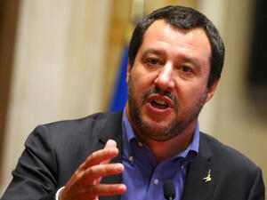 زعيم حزب الرابطة الإيطالي المعارض، ماتيو سالفيني