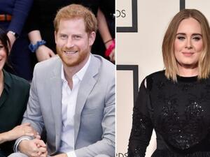 أديل والأمير هاري وميغان ماركل