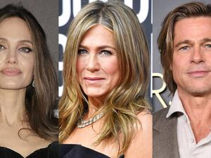 براد بيت وأنجلينا جولي وجينيفر أنيستون