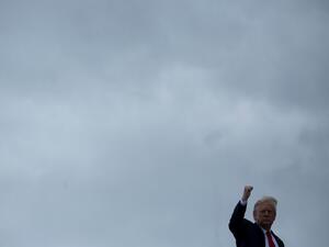 US President Donald Trump boards Air Force One at Joint Base Andrews in Maryland on May 27, 2020, in Maryland. President Donald Trump traveled to the Kennedy Space Center in Florida Wednesday afternoon to attend the launch of the SpaceX's historic first crewed launch into space in nearly a decade. Brendan Smialowski / AFP