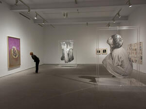 Reina Sofia museum, internal view with people. This museum is dedicated to the exhibition of modern and contemporary art. (Shutterstock/ File Photo)