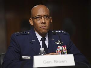 In this file photo taken on May 7, 2020 General Charles Q. Brown, Jr. testifies on his nomination to be Chief of Staff, United States Air Force before the Senate Armed Services Committee in Washington DC. Kevin DIETSCH / POOL / AFP