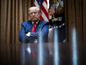 U.S. President Donald Trump speaks during a round table discussion with African American supporters in the Cabinet Room of the White House on June 10, 2020 in Washington, DC. Doug Mills-Pool/Getty Images/AFP POOL / GETTY IMAGES NORTH AMERICA / Getty Images via AFP