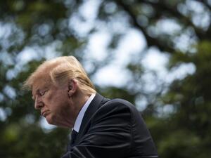 U.S. President Donald Trump pauses while speaking during a joint news conference with Polish President Andrzej Duda in the Rose Garden of the White House on June 24, 2020 in Washington, DC. Duda, who faces a tight re-election contest in four days, is Trump's first world leader visit from overseas since the coronavirus pandemic began. Drew Angerer/Getty Images/AFP Drew Angerer / GETTY IMAGES NORTH AMERICA / Getty Images via AFP