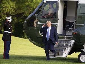 US President Donald Trump walks off marine one on the south lawn of the white house on June 14, 2020 in Washington, DC. Trump, who turned 74 today, is the oldest person to assume the presidency at 70 years and 220 days on Inauguration Day in 2017 Tasos Katopodis/Getty Images/AFP TASOS KATOPODIS / GETTY IMAGES NORTH AMERICA / Getty Images via AFP