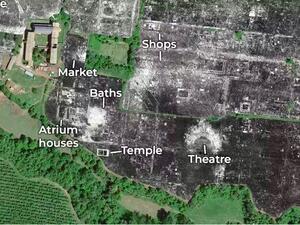Buried Roman city revealed with ground penetrating radar (Twitter)