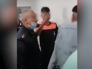 Police officer slapping a Tunisian migrant (youtube)