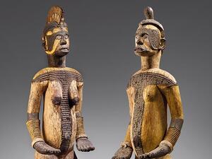 A pair of historic statues  from Nigeria (Twitter)