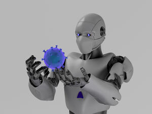 The autonomous machine uses a specific type of short-wavelength UV, known as UVC, to kill microorganisms and disrupt their DNA in a process known as ‘ultraviolet germicidal irradiation’. (Shutterstock/ File Photo)