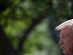 US President Donald Trump holds a joint press conference with Mexican President Andres Manuel Lopez Obrador in the Rose Garden of the White House on July 8, 2020, in Washington, DC. JIM WATSON / AFP