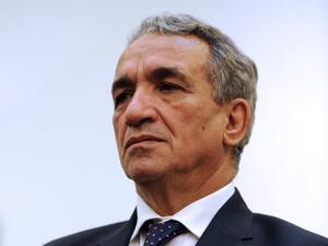 In this file photo taken on November 4, 2012, then Algerian minister of telecommunications Moussa Benhamadi, during a press conference in the capital Algiers. Benhamad, 67, linked to the entourage of former Algerian president Abdelaziz Bouteflika and in pre-trial detention, died from the coronavirus in a hospital in Algiers, according to the French-language daily newspaper Liberte.