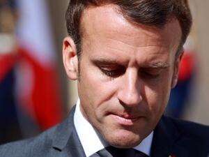 French President Emmanuel Macron waits for the arrival of his Cyprus' counterpart prior to a meeting at the Elysee palace, on July 23, 2020 in Paris. Ludovic Marin / AFP