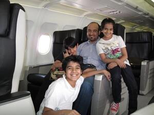 Saad Aljabri with three of his children, from left, Naif, Omar and Sarah, in 2013. (via Aljabri family)