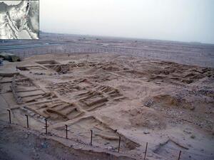 This photo, taken in 2010, shows a view of the excavation site at Tell Hujayrat Al Ghuzlan (Photo courtesy of German Archaeological Institute)