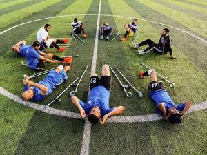 Palestinian football players (Twitter)