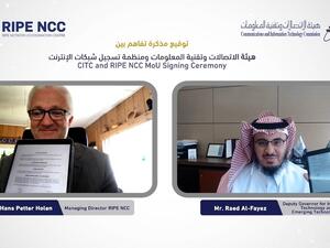 MoU Between RIPE NCC and CITC Set to Foster Internet Development in Saudi Arabia and Middle East Region