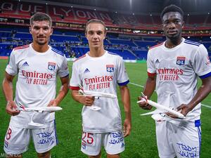 Emirates and Olympique Lyonnais (OL) revealed the club's new jerseys for the 20/21 season during a friendly match against the Glasgow Rangers F.C. in Groupama Stadium