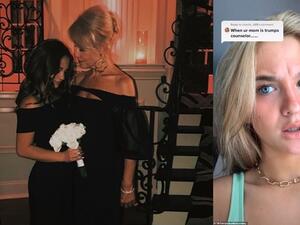 Claudia Conway and her mother (Left). (Claudia Conway)