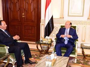 الرئيس اليمني عبد ربه منصور هادي ومستشاره عبد العزيز جباري