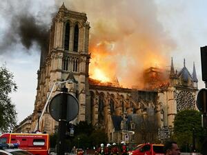 حريق في كاتدرائية نانت بفرنسا