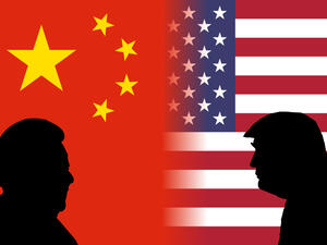 the silhouettes of China's President Xi Jinping and US President Donald Trump. (Shutterstock/ File Photo)
