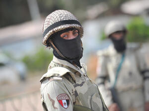 Soldiers from the Egyptian army to secure one of the polling stations on the last day of the Egyptian presidential elections in the city of Dahab. (Shutterstock/ File Photo)
