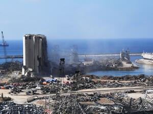 This picture shows a view of Beirut's port in the aftermath of a huge chemical explosion that disfigured the Lebanese capital, on August 14, 2020. AFP This picture shows a view of Beirut's port in the aftermath of a huge chemical explosion that disfigured the Lebanese capital, on August 14, 2020. AFP