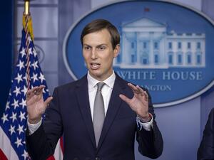 Senior Advisor to President Donald Trump Jared Kushner speaks during a press briefing at the White House on August 13, 2020 in Washington, DC. Kushner appeared with President Trump earlier today as Trump announced a new peace deal between Israel and the United Arab Emirates. Tasos Katopodis/Getty Images/AFP TASOS KATOPODIS / GETTY IMAGES NORTH AMERICA / Getty Images via AFP