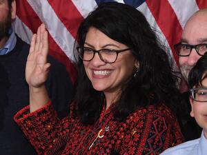 US House Representative Rashida Tlaib participates in a ceremonial swearing-in at the start of the 116th Congress at the US Capitol in Washington, DC. (Photo: SAUL LOEB, AFP/Getty Images) US House Representative Rashida Tlaib participates in a ceremonial swearing-in at the start of the 116th Congress at the US Capitol in Washington, DC. (Photo: SAUL LOEB, AFP/Getty Images)