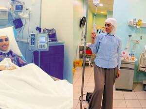 محاربة السرطان شيماء العيدي إلى المستشفى مجدداً بوضع حرج..صورة!