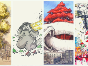 Whether through art work or actual campaigns to raise funds or calling artists to check on them, many artists were there to show support. 