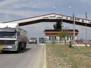 معبر جابر الحدودي الذي يربط الأردن بسوريا