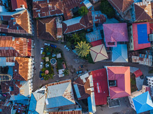 Aerial. Stone town, Zanzibar, Tanzania  (Shutterstock)
