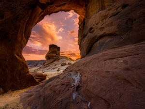 Extraordinary sandstone landscapes host extraordinary cultural and natural heritage. Surrounded with beautiful unique rock formation where you can only find in AlUla (Shutterstock/ File Photo)