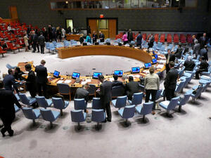 The Security Council Chamber during preparation for session  (Shutterstock) The Security Council Chamber during preparation for session  (Shutterstock)