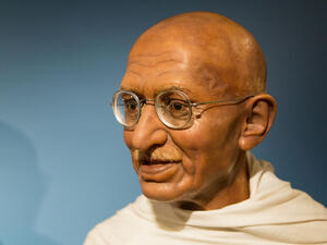 Mahatma Gandhi Figurine At Madame Tussauds Wax Museum (Shutterstock)	