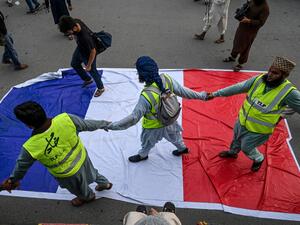 French satirical weekly Charlie Hebdo, the target of a jihadist attack in 2015, said on September 4 that its latest edition reprinting controversial caricatures of the Prophet Mohammed had sold out in just one day. Arif ALI / AFP