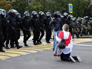 Belarusians have been demonstrating against the disputed re-election of President Alexander Lukashenko for a month, with more than 100,000 people flooding the streets of Minsk for four straight weekends.  TUT.BY / AFP