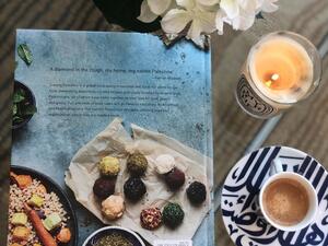 As I flip through the first copy of the @cravingpalestine cookbook, I feel so much love & gratitude to all the individuals who have inspired me and been a part of this cookbook, benefiting Palestinian refugees, that showcases over 100 recipes graciously donated by awe inspiring Palestinians. (Instagram)