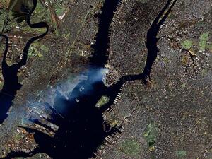 9/11.  This is what he saw from space (Twitter)