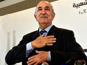 "The Palestinian cause remains a sacred cause for Algeria and its people," Tebboune said. (AFP)