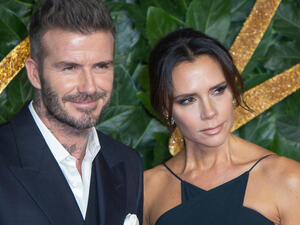 The family also hosted their son Brooklyn's now- fiancée Nicola Peltz at the inaugural match, as well as Eva Longoria, Liv Tyler and chef Gordon Ramsay