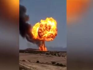 وثق ناشطون لحظات انفجار المحطة القريبة من مصنع باتيس للأسمنت