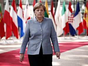 Chancellor of Germany, Angela Merkel arrives for a meeting with European Union leaders in Brussels Belgium. (Shutterstock/ File Photo)